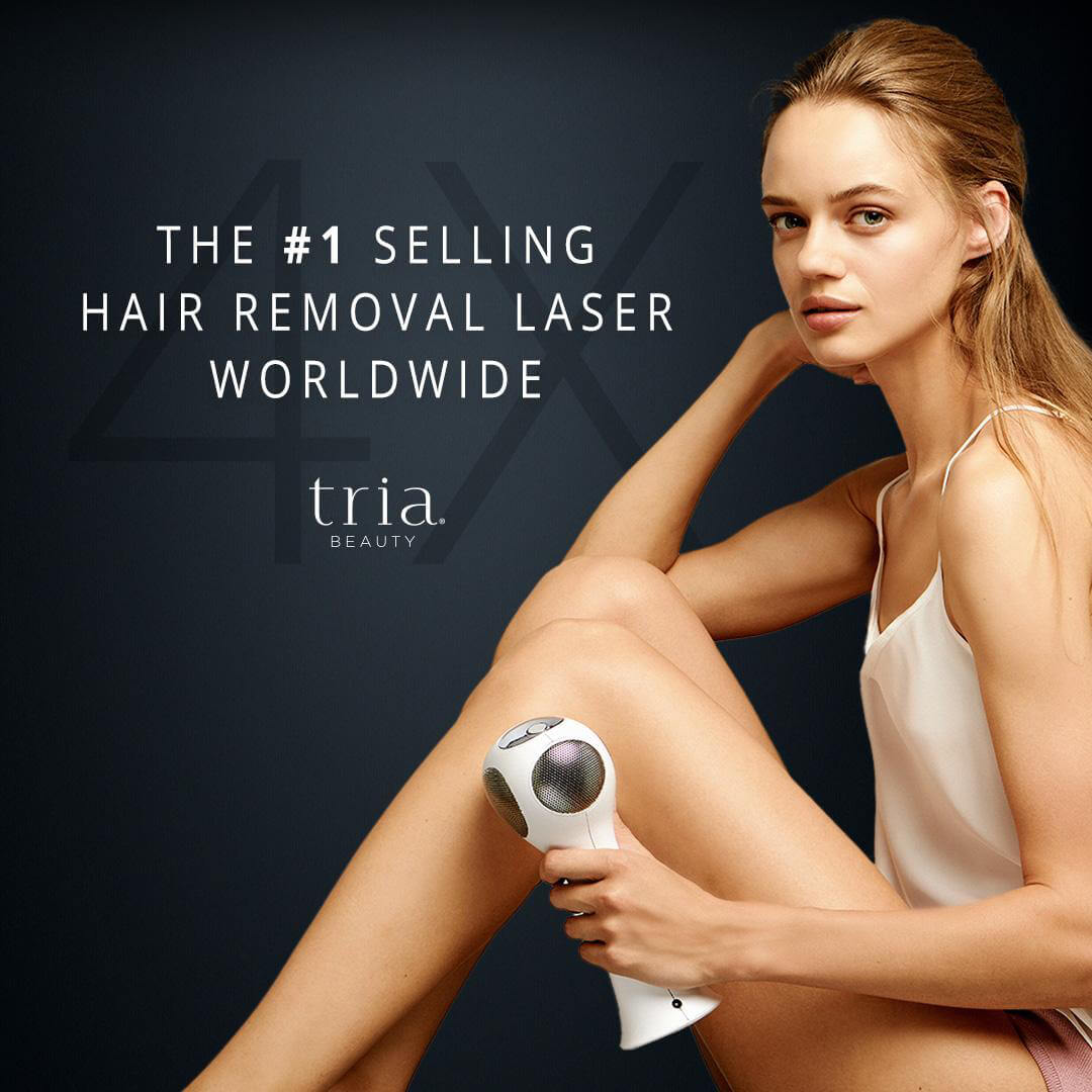tria advertising with model